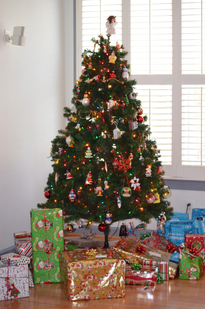 Pic of the tree with the new camera! Santa left goodies!