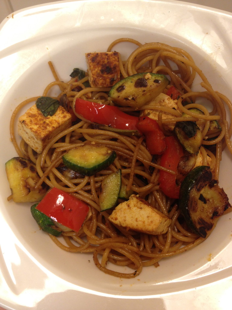 Whole Wheat Tofu Veggie Pasta